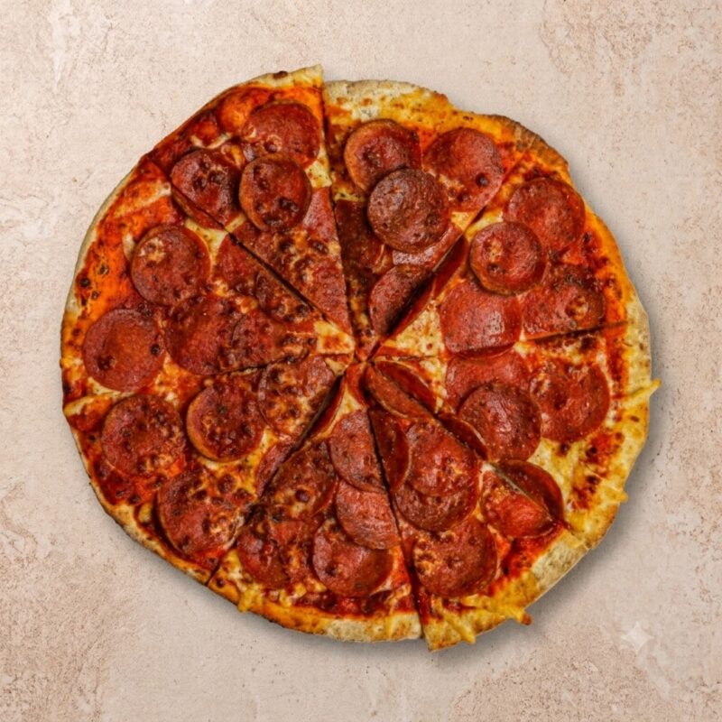 Pizza papi salami Dubbele portie salami.