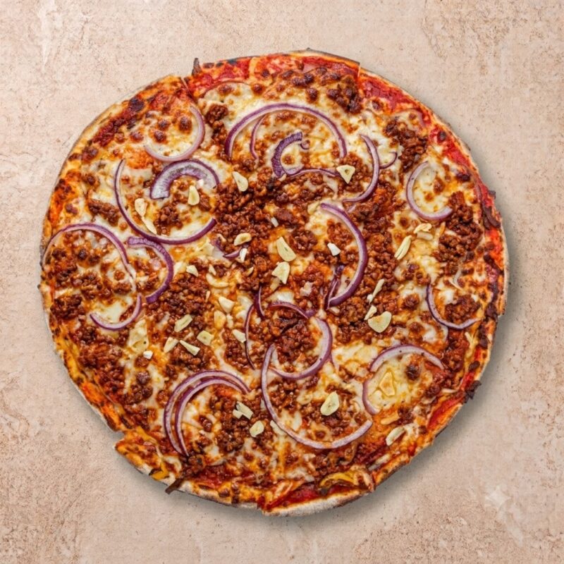 Pizza bolognese Bolognesesaus, look, ui.